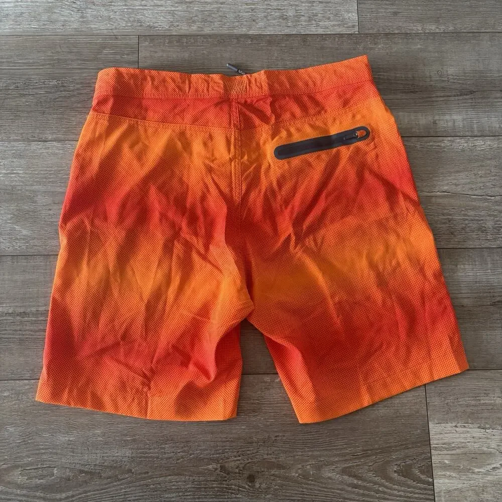 Mack Weldon Board Shorts Mens 33/34 Orange Ombre Unlined Pockets Swim Trunks